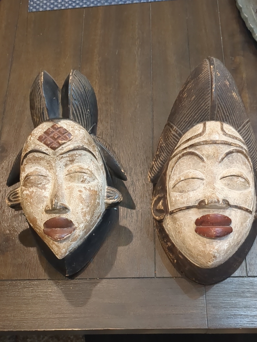 Exquisite Hand Carved African  Puna Masks -2 Mask Lot
